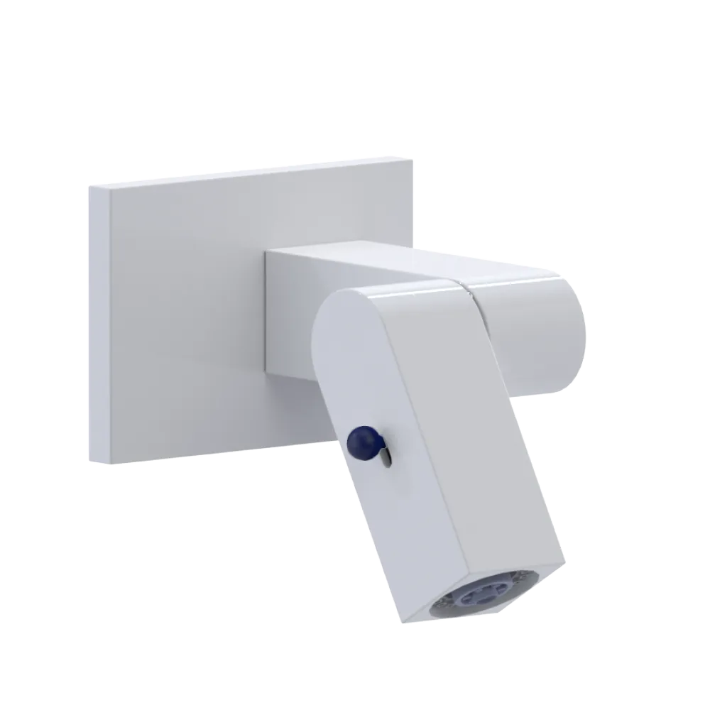 Rubinet Wall Mount Bidet & Foot Rinse with Dual Function Spray White