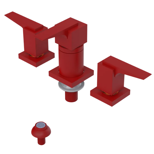 Rubinet Bidet Fitting with Spray, Diverter, and Vacuum Breaker (less drain) Maroon