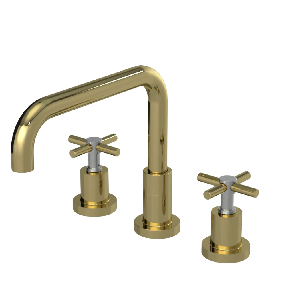Rubinet Widespread Kitchen Set Natural Brass