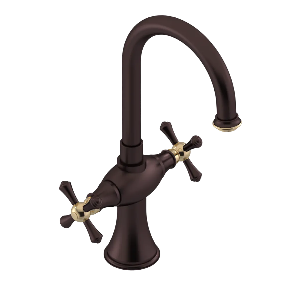 Rubinet Single Hole Dual Handle Lav. Set. (less drain) Oil Rubbed Bronze