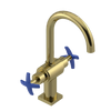 Rubinet Single Hole Dual Handle Lav. Set. (less drain) Bright Brass