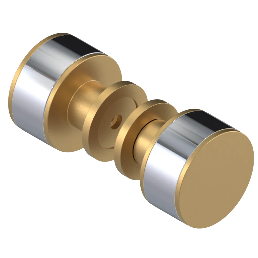 Rubinet Shower Door Knob (set) Satin Gold