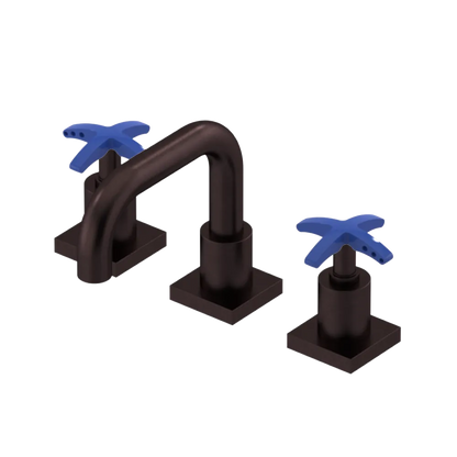 Rubinet Widespread Lav. Set. with Genesis spout (less drain) Oil Rubbed Bronze
