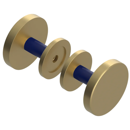 Rubinet Shower Door Knob (set) Satin Brass