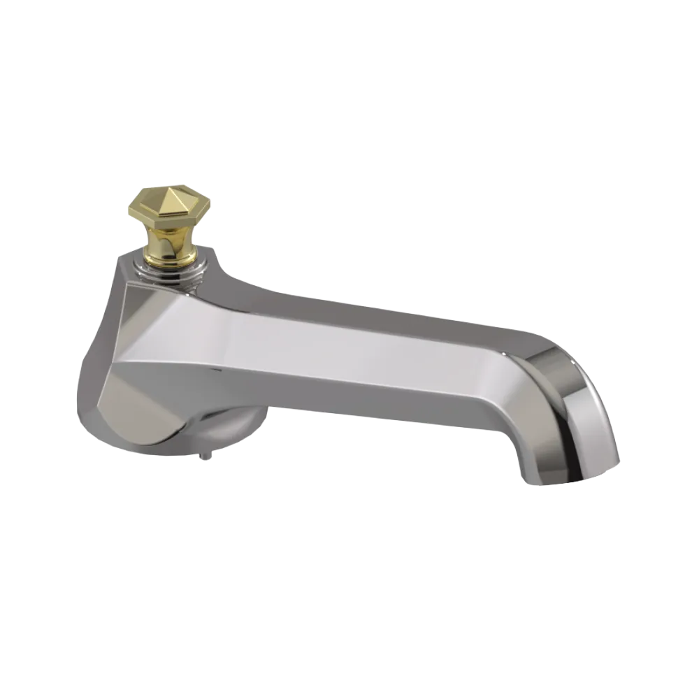 Rubinet Tub Filler Spout Deck Mount Polished Nickel