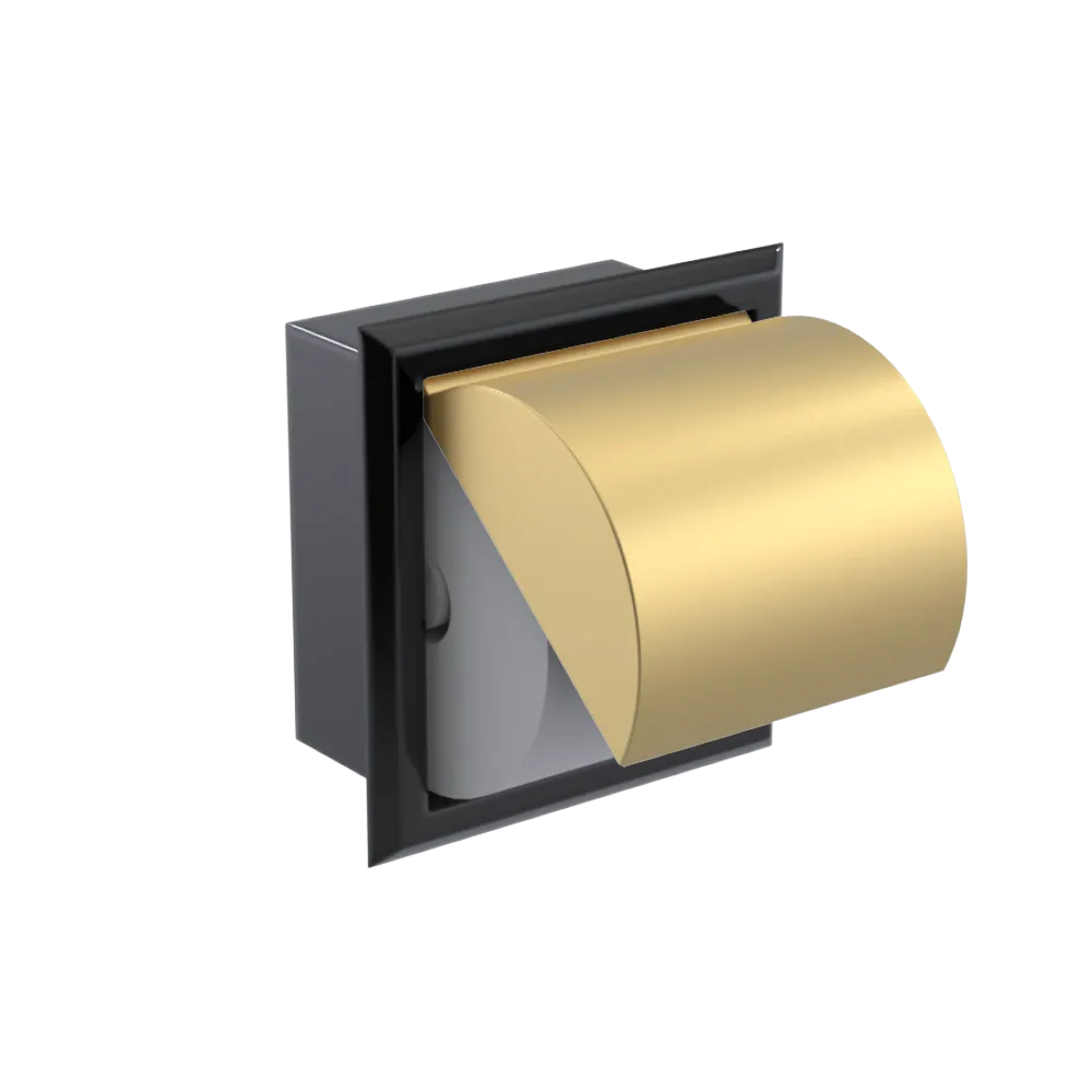 Rubinet RECESSED TOILET PAPER HOLDER Black