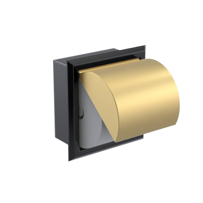 Rubinet RECESSED TOILET PAPER HOLDER Black