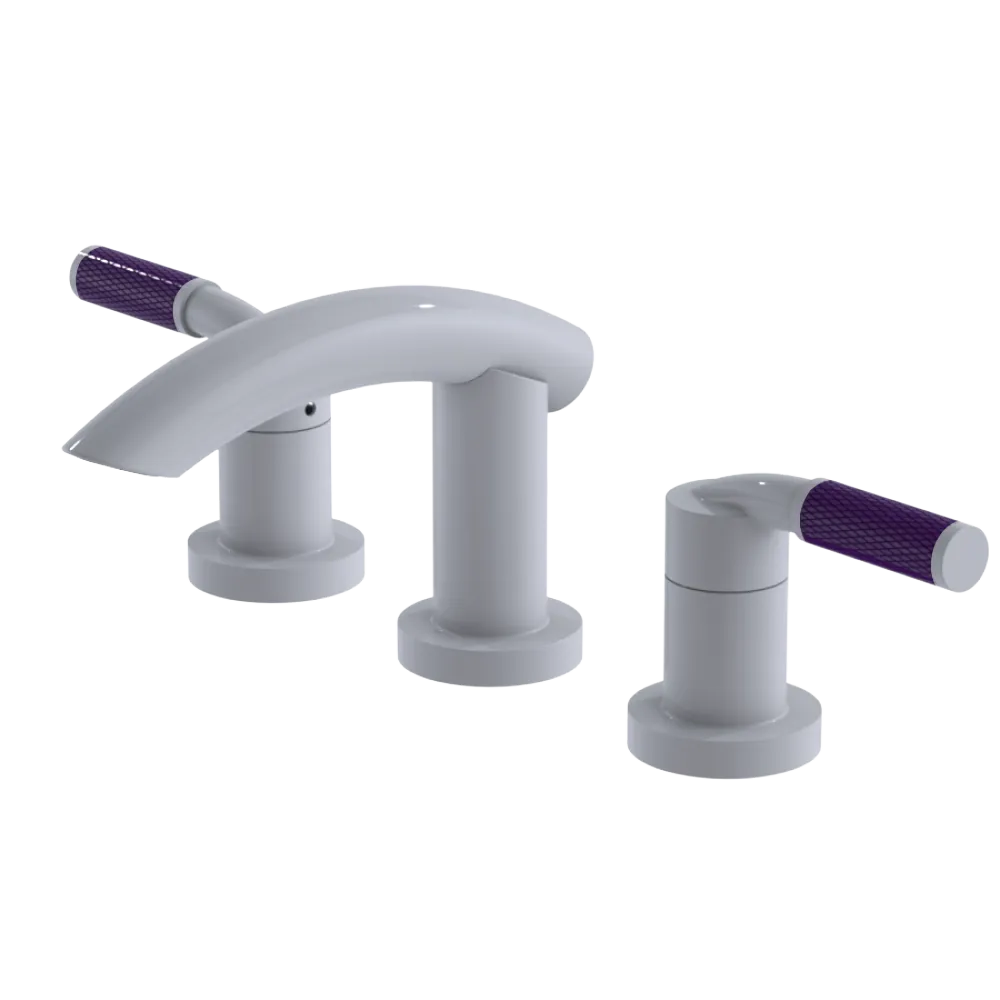 Rubinet Widespread Lav. Set. (less drain) White