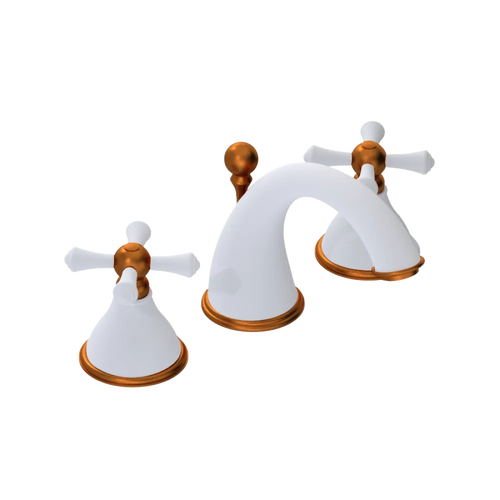 Rubinet Widespread Lav. Set. (less drain) Matt White