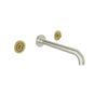 Baril Two handles wall-mounted lavatory faucet (without handle), drain not included