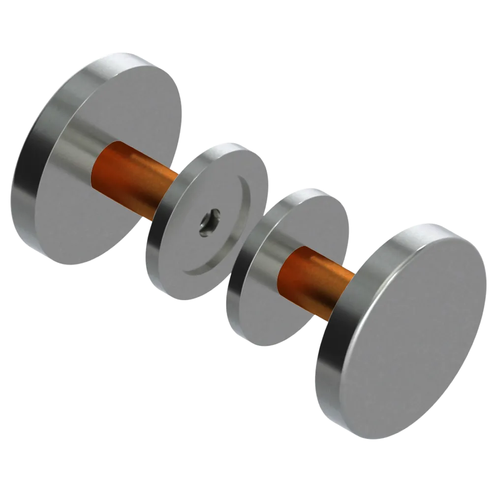 Rubinet Shower Door Knob (set) Satin Nickel