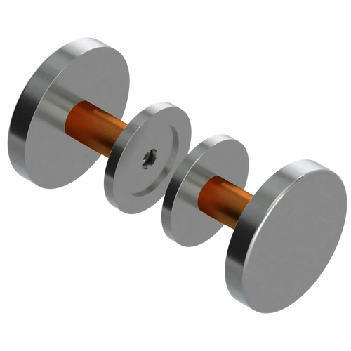 Rubinet Shower Door Knob (set) Satin Nickel