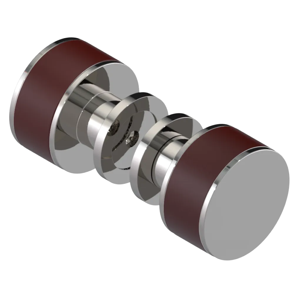 Rubinet Shower Door Knob (set) Polished Nickel