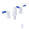Rubinet Bidet Fitting with Spray, Diverter, and Vacuum Breaker (less drain) White