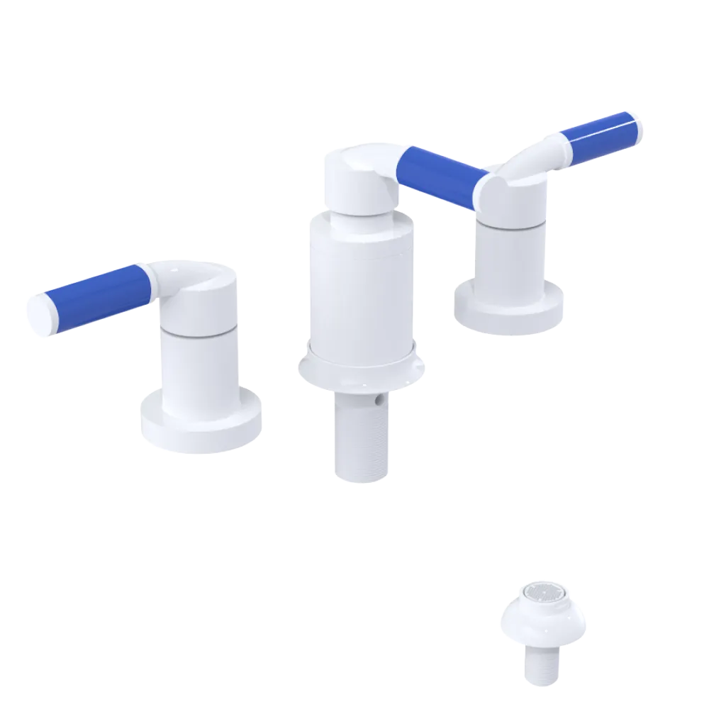 Rubinet Bidet Fitting with Spray, Diverter, and Vacuum Breaker (less drain) White