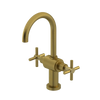 Rubinet Single Hole Dual Handle Lav. Set with LaSalle Spout (less drain) Antique Brass Matt