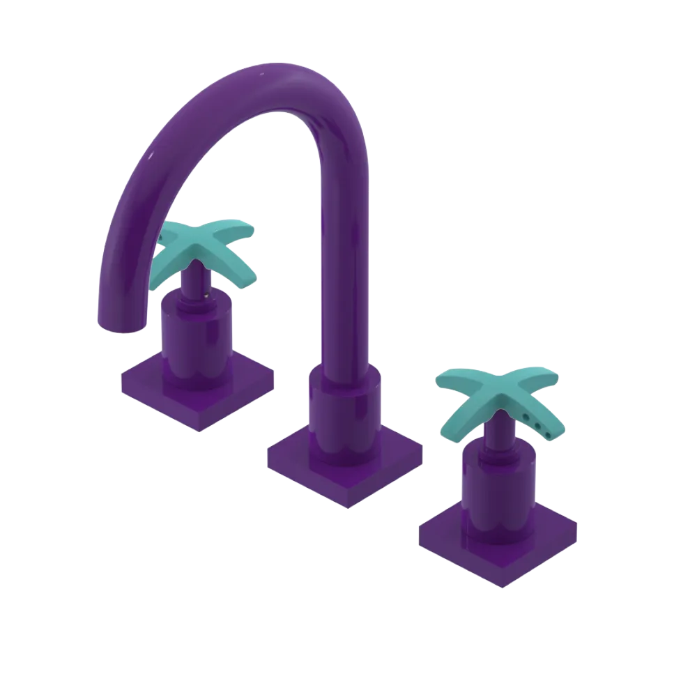 Rubinet Widespread Lav. Set. (less drain) Purple Haze