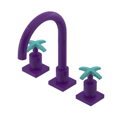 Rubinet Widespread Lav. Set. (less drain) Purple Haze