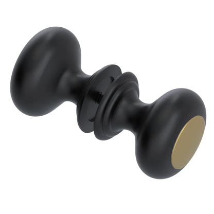 Rubinet Shower Door Knob (set) Matt Black