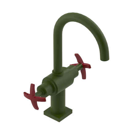 Rubinet Single Hole Dual Handle Lav. Set. (less drain) Green Envy