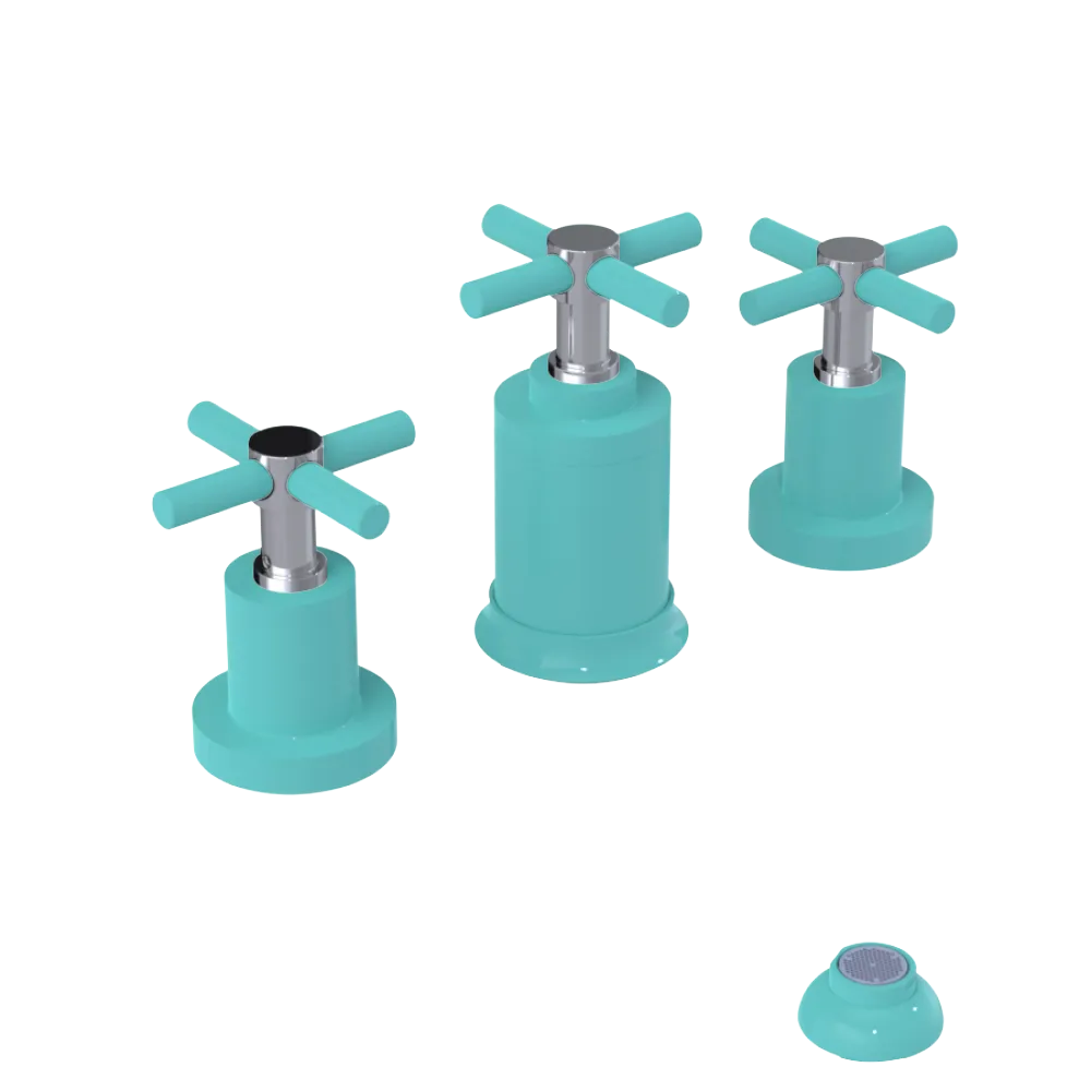 Rubinet Bidet Fitting with Spray, Diverter, and Vacuum Breaker (less drain) Aqua