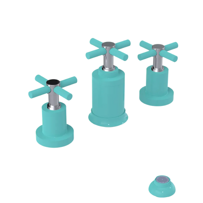 Rubinet Bidet Fitting with Spray, Diverter, and Vacuum Breaker (less drain) Aqua