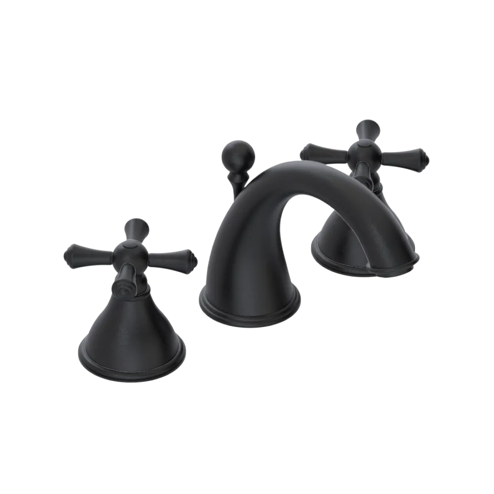 Rubinet Widespread Lav. Set. (less drain) Matt Black