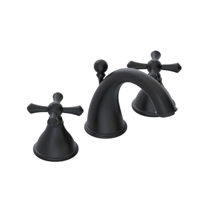 Rubinet Widespread Lav. Set. (less drain) Matt Black