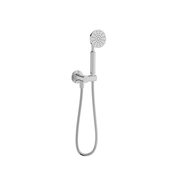 Baril 1-spray anti-limestone hand shower on wall-mounted supply elbow