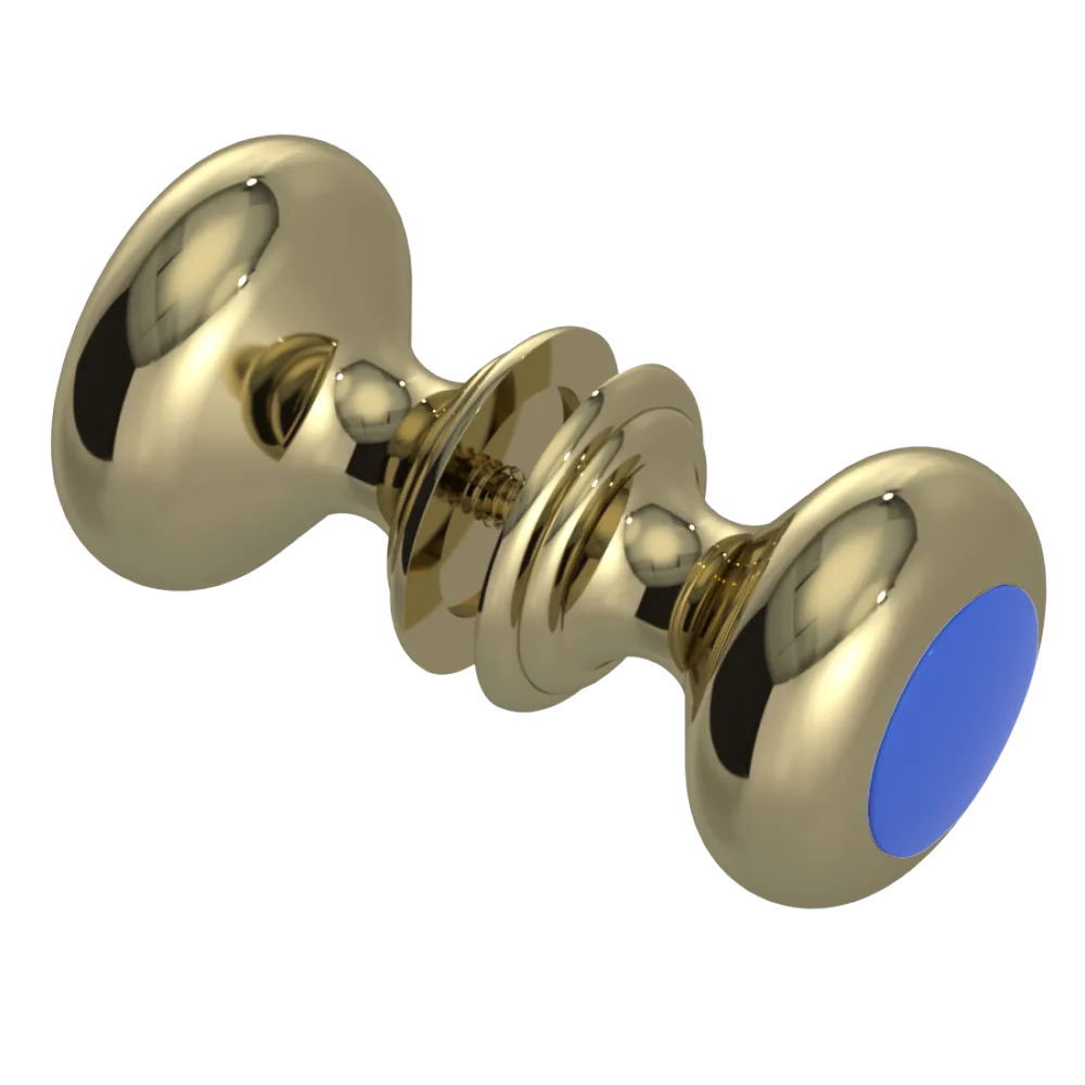 Rubinet Shower Door Knob (set) Natural Brass