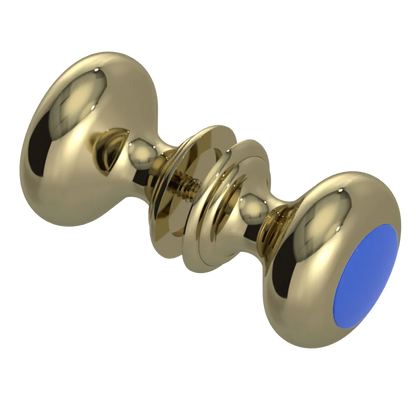 Rubinet Shower Door Knob (set) Natural Brass