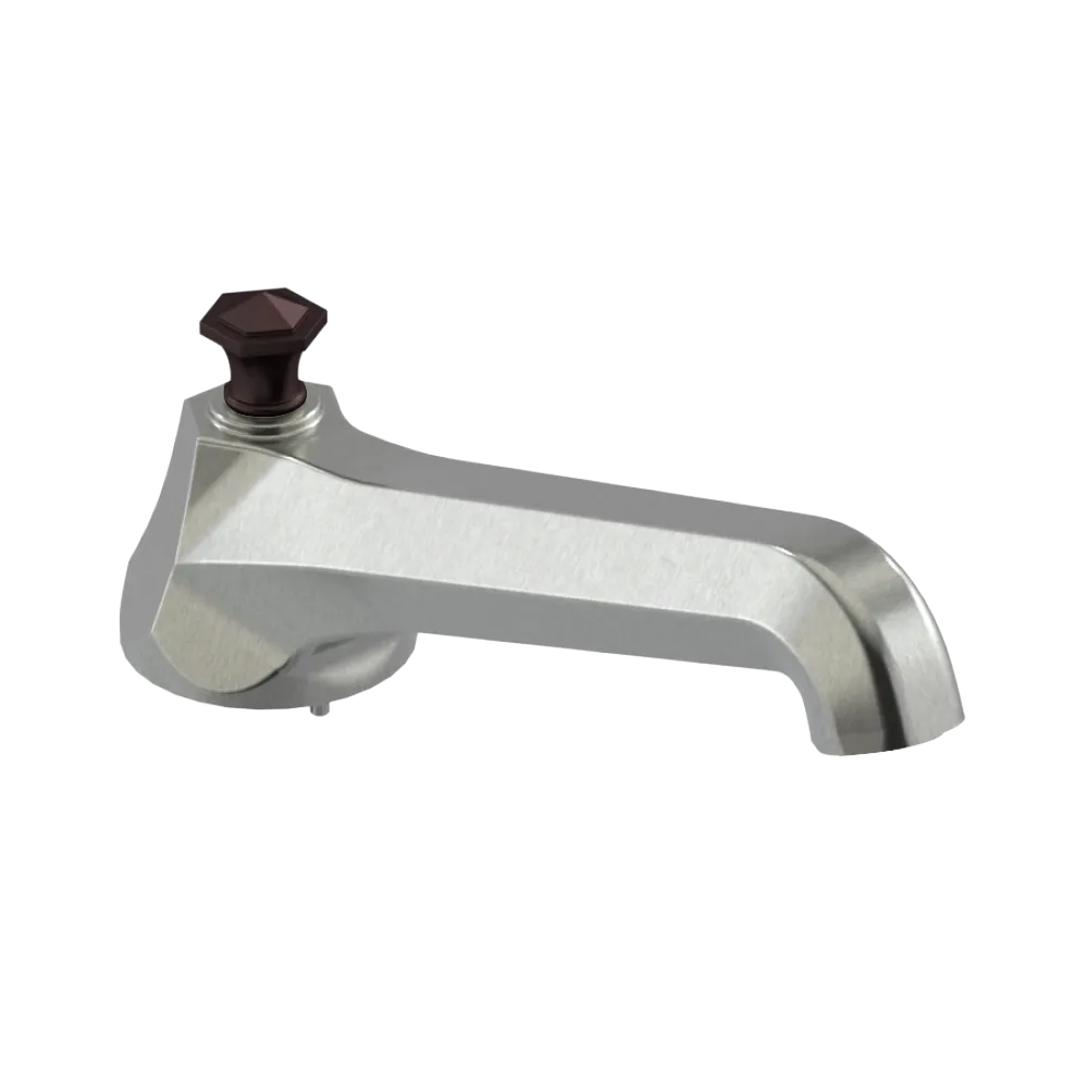 Rubinet Tub Filler Spout Deck Mount Satin Nickel