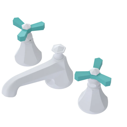 Rubinet Widespread Lav. Set. (less drain) Matt White