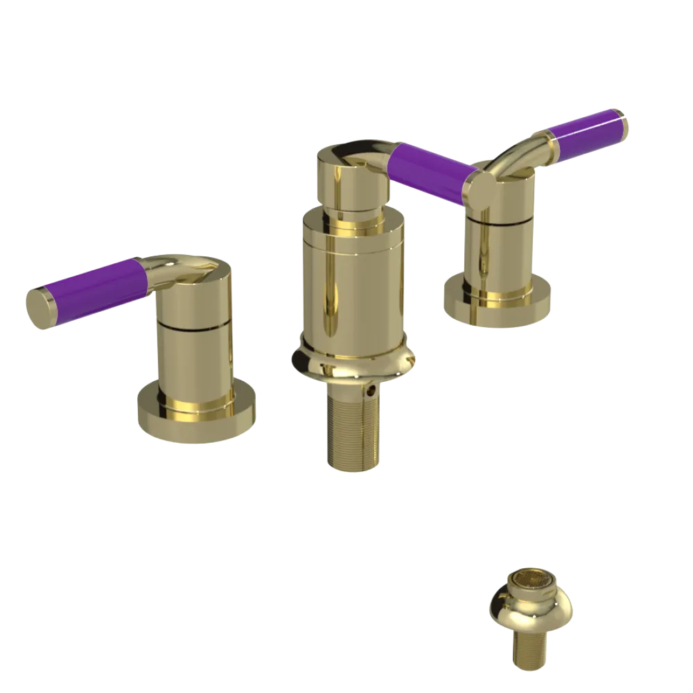 Rubinet Bidet Fitting with Spray, Diverter, and Vacuum Breaker (less drain) Gold