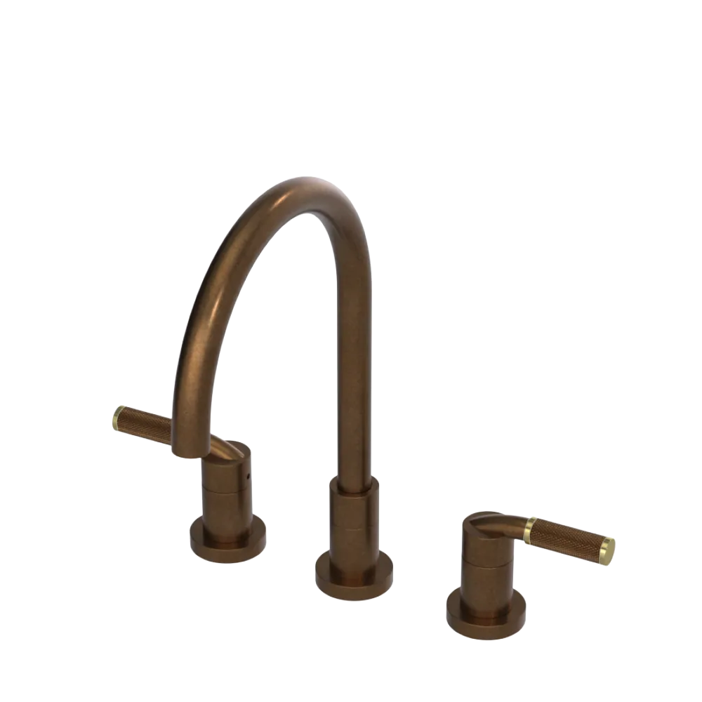 Rubinet Widespread Kitchen Set Tuscan Brass