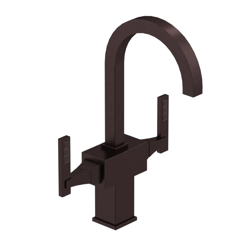 Rubinet Single Hole Dual Handle Lav. Set. (less drain) Oil Rubbed Bronze