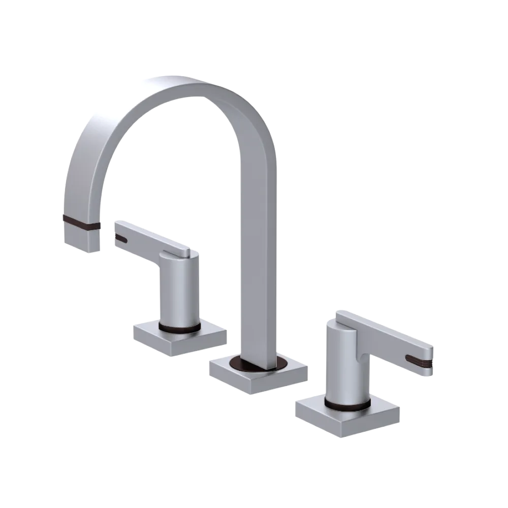 Rubinet Widespread Lav. Set. (less drain) Satin Chrome