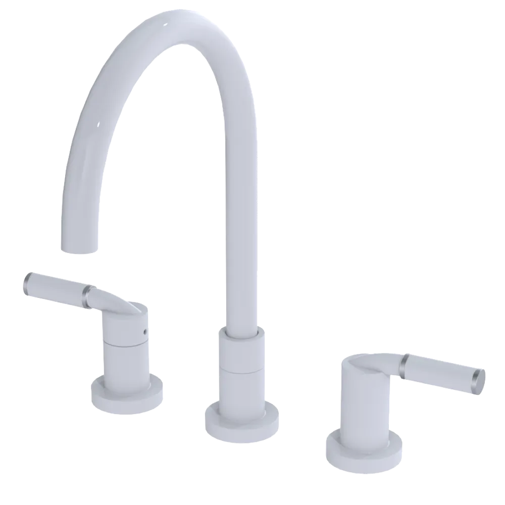 Rubinet Widespread Kitchen Set White