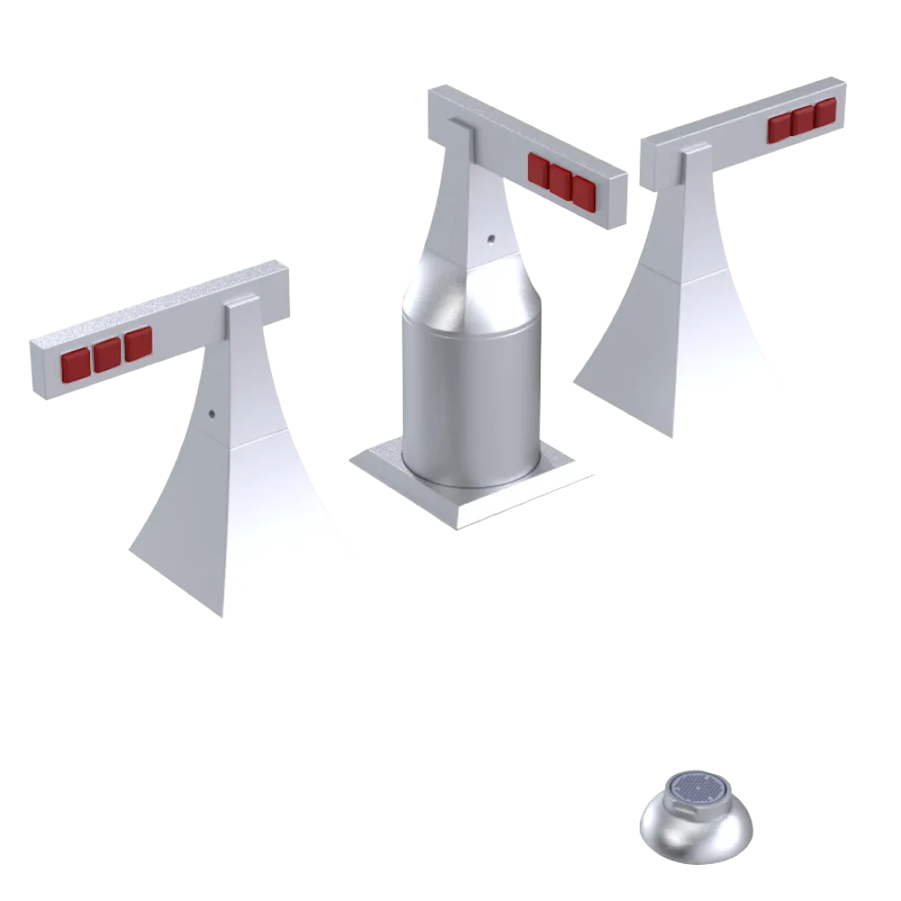 Rubinet Bidet Fitting with Spray, Diverter, and Vacum Breaker (Less Drain) Satin Chrome