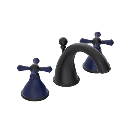 Rubinet Widespread Lav. Set. (less drain) Matt Black