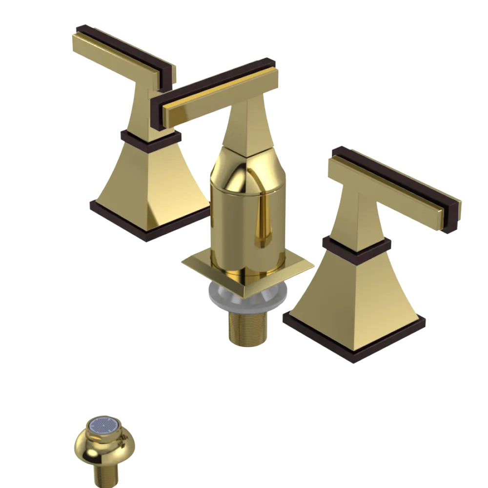 Rubinet Bidet Fitting with Spray, Diverter, and Vacum Breaker (Less Drain) Bright Brass