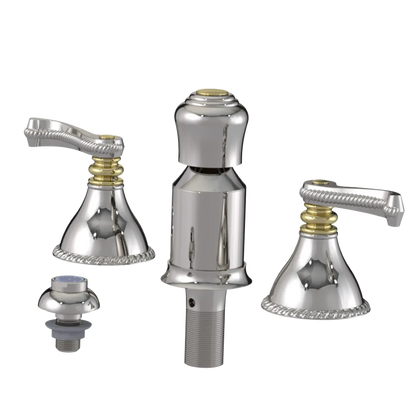 Rubinet Bidet Fitting with Spray, Diverter, and Vacum Breaker (Less Drain) Polished Nickel
