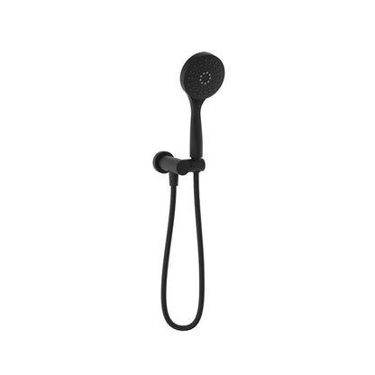 Baril 3-spray anti-limestone hand shower on wall-mounted supply elbow