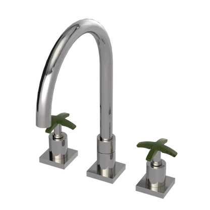 Rubinet Widespread Kitchen Set Polished Nickel