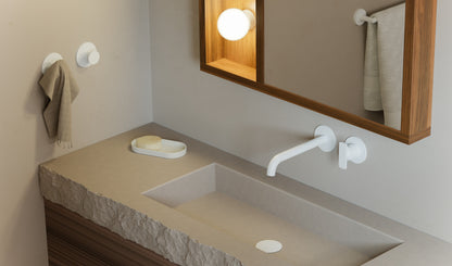 Baril Two handles wall-mounted lavatory faucet (without handle), drain not included