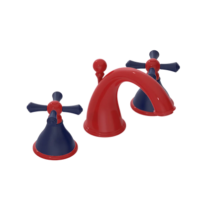 Rubinet Widespread Lav. Set. (less drain) Red