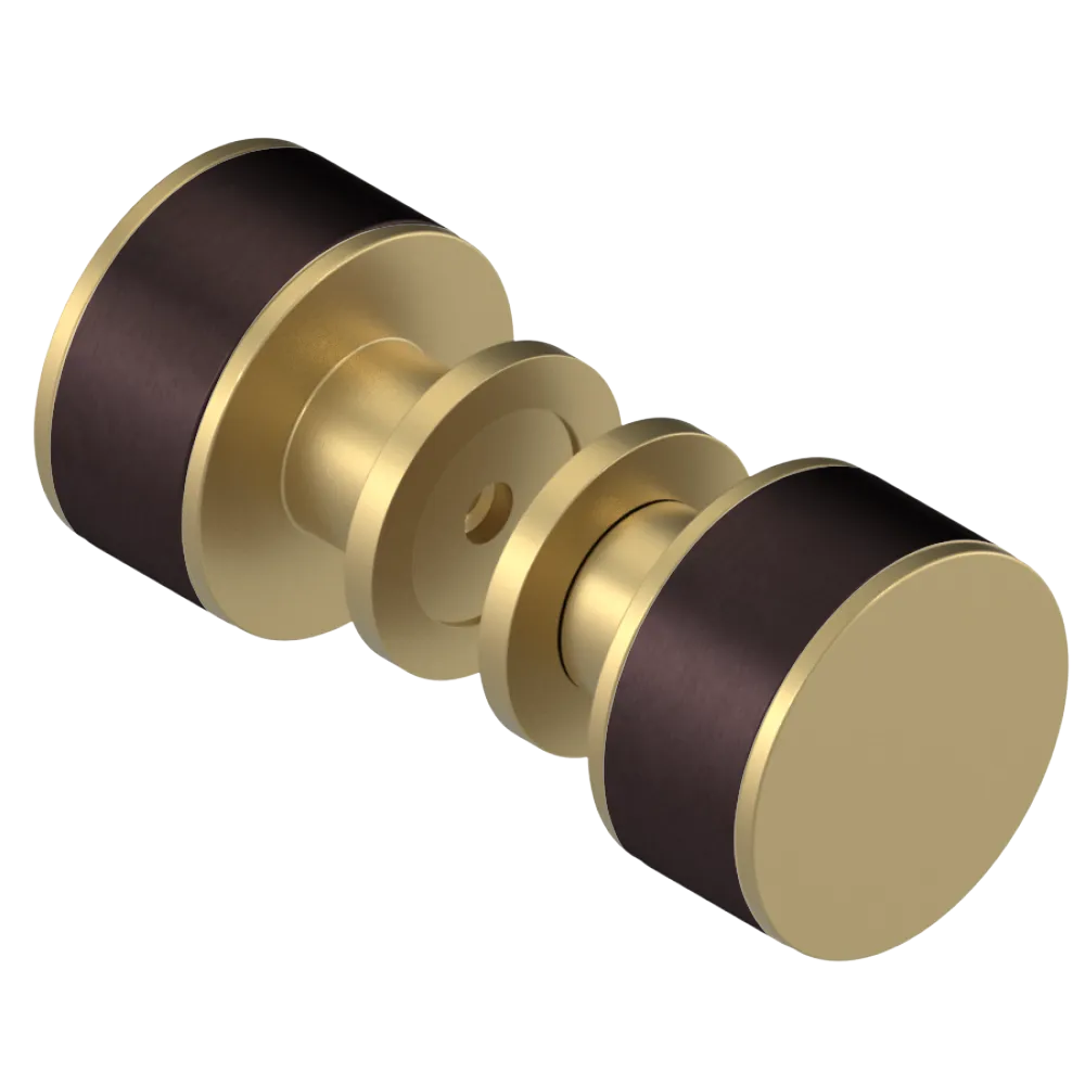 Rubinet Shower Door Knob (set) Satin Brass