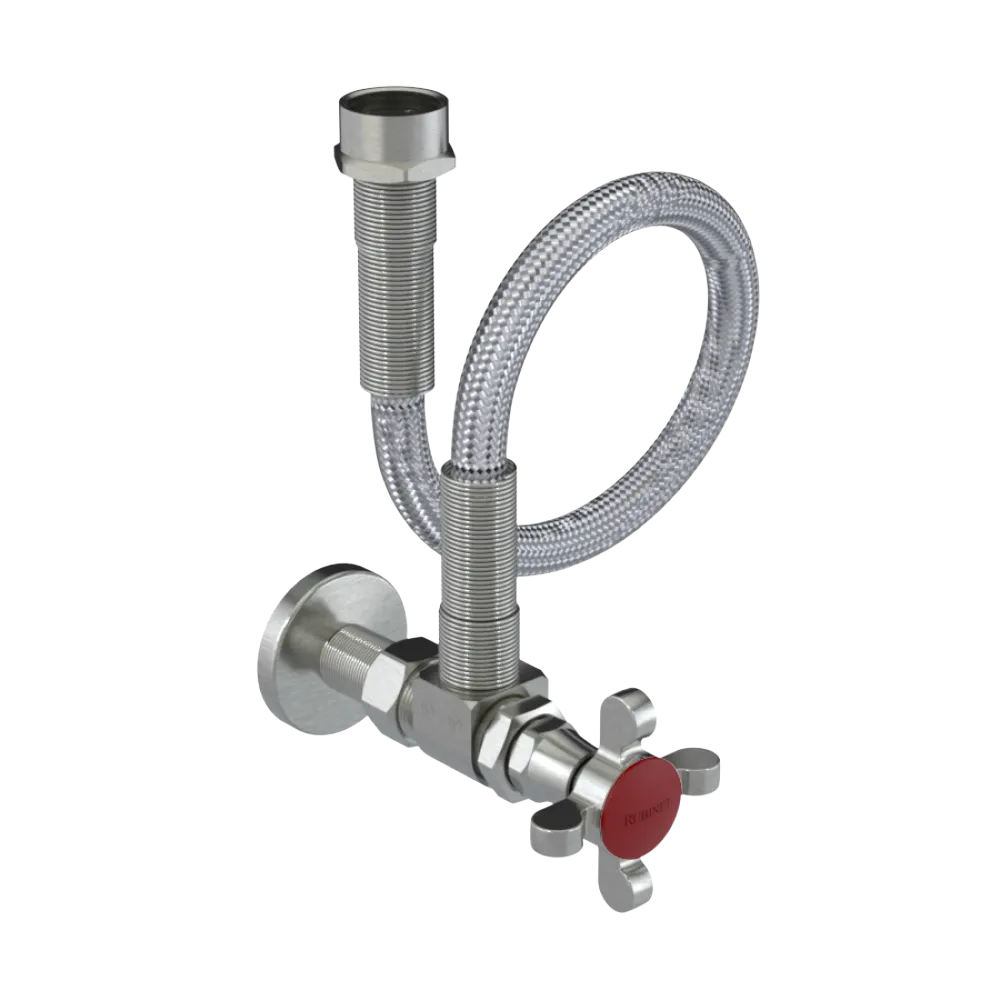 Rubinet Exposed Supply Kit (classic) x2 Satin Nickel