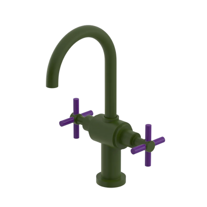 Rubinet Single Hole Dual Handle Lav. Set with LaSalle Spout (less drain) Green Envy