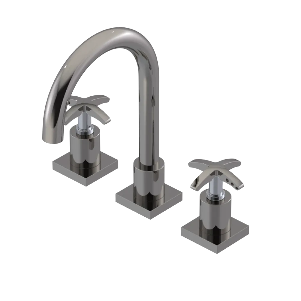 Rubinet Widespread Lav. Set. (less drain) Polished Nickel